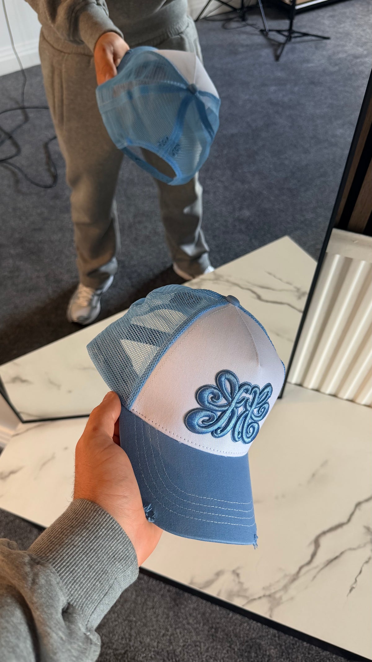 MONOGRAM TRUCKER                 ‘BABY BLUE’